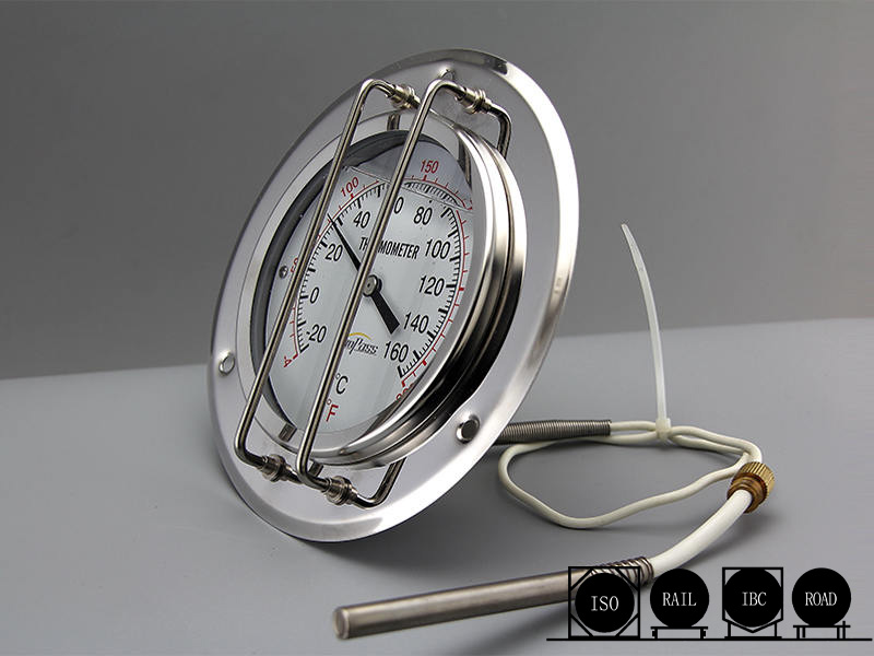 Zentralmontiertes, kollisionssicheres Kapillarthermometer